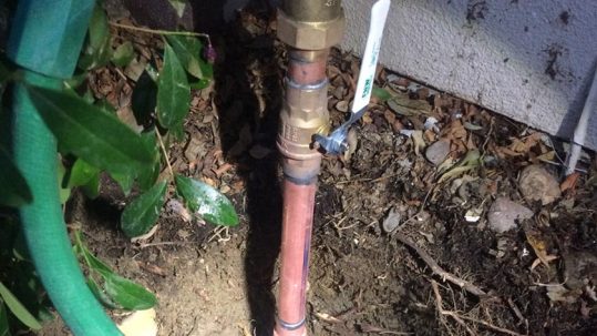 Outdoor water shut off valve