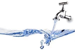 Sink flowing water